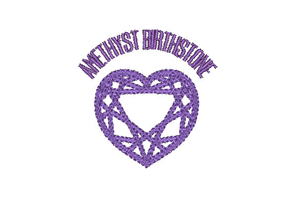 Amethyst Birthstone Faceted Heart for February