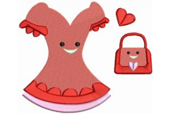 Charming Dress Handbag Embroidery Design