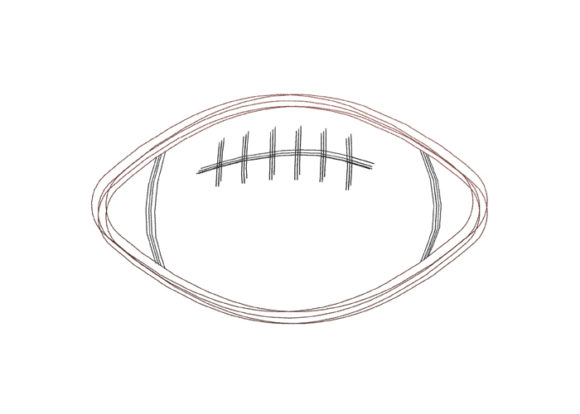 Football Scribble Stitch: A Perfect Holiday Embroidery