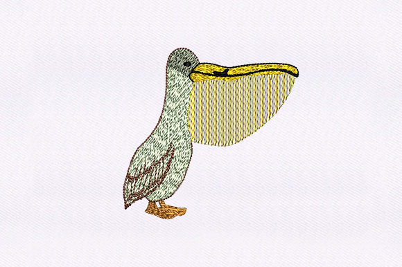 Great Pelican Embroidery Design