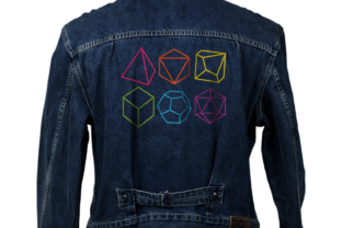 Linework Dice: A Unique Embroidery Design for RPG Enthusiasts