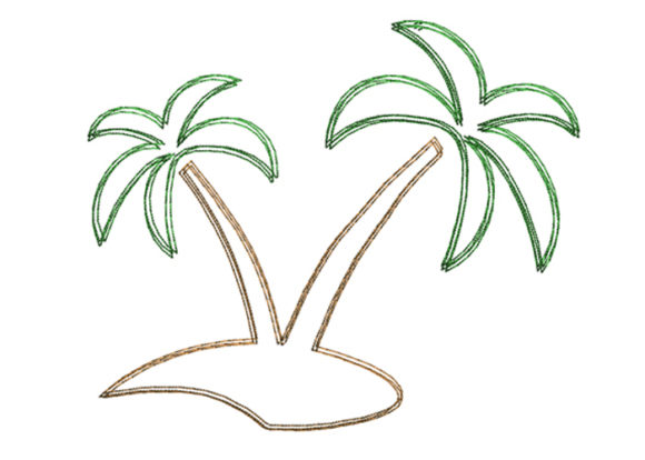 Palm Scribble Stitch: A Versatile Embroidery Design
