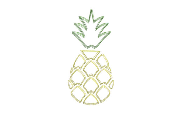 Pineapple Scribble Stitch: A Charming Embroidery Design
