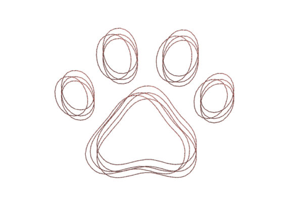 Review: Dog Paw Scribble Stitch Embroidery Design