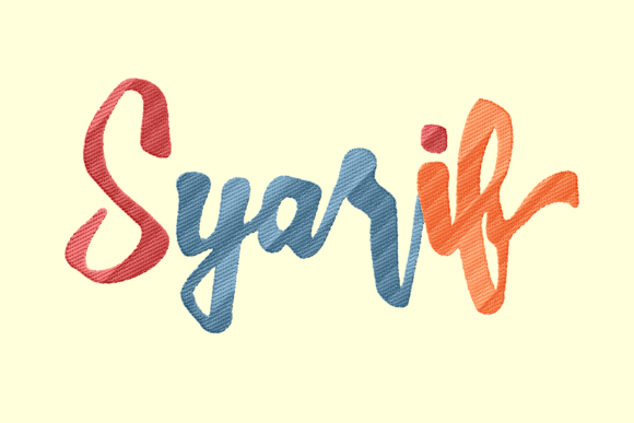 Syarif Lettering: A Meaningful Craft Fair Embroidery Design